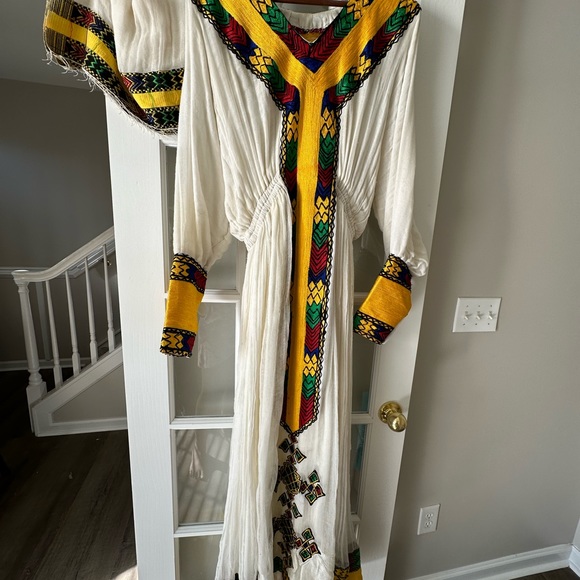 Beautiful Ethiopian and Eritrean Habesha Dress Style menen 100% cotton - Picture 1 of 9